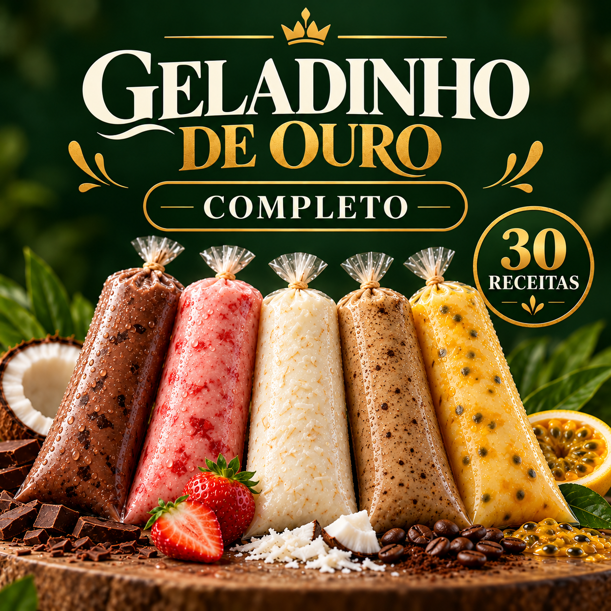Geladinho de Ouro Completo — 30 receitas